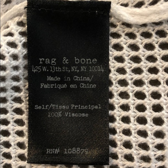 Rag & Bone white pullover, netting fabric - Picture 7 of 8